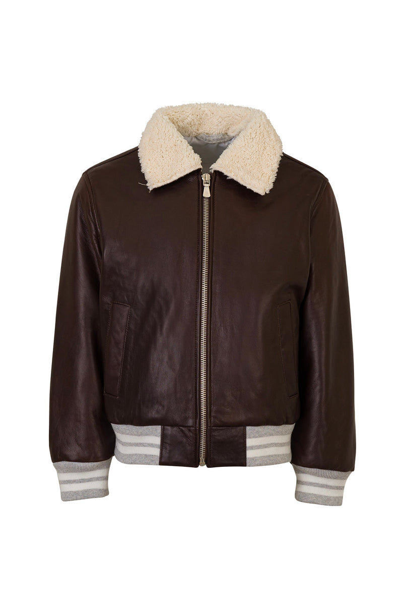 FULL-ZIP LEATHER JACKET KIDS