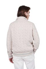 FULL ZIP WOOL CASHMERE SWEATER