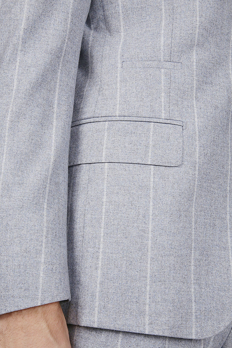SINGLE BREASTED WOOL SILK CASHMERE SUIT