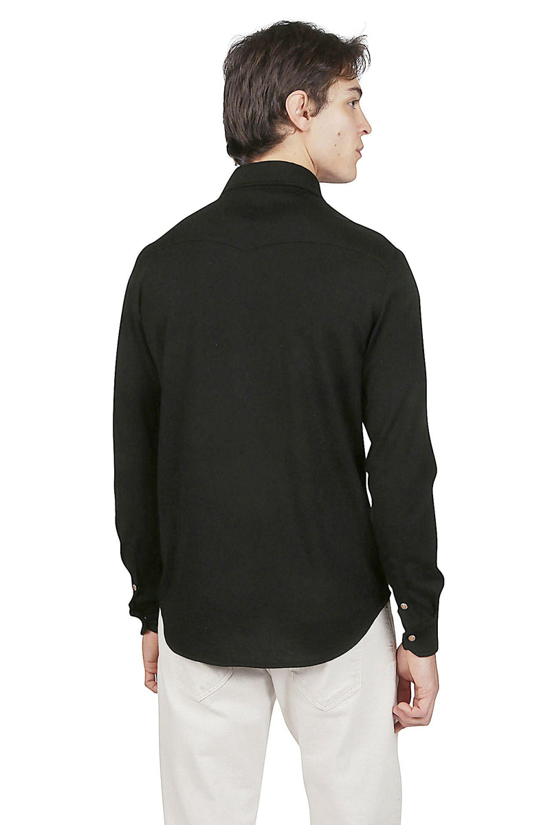 CASHMERE WOOL JERSEY SHIRT