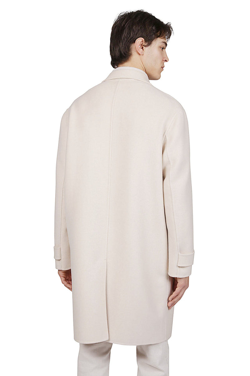 SINGLE BREASTED WOOL CASHMERE COAT