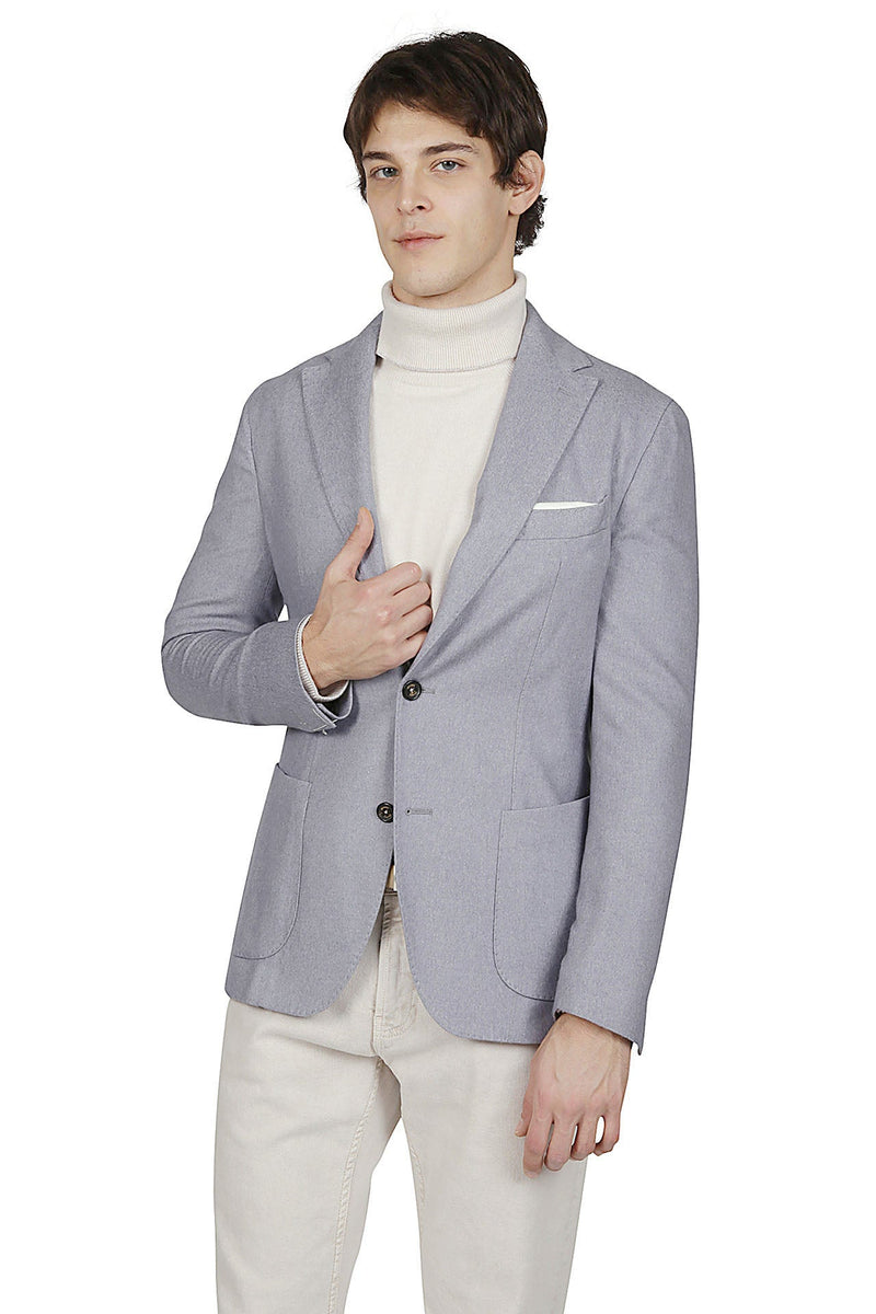 SINGLE BREASTED SILK CASHMERE JACKET