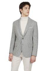 SINGLE BREASTED WOOL CASHMERE JACKET