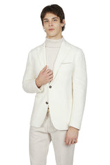 SINGLE BREASTED COTTON CASHMERE JACKET