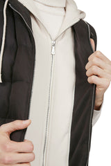 BI-MATERIAL SILK CASHMERE VEST