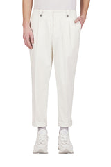 COTTON CASHMERE TROUSERS