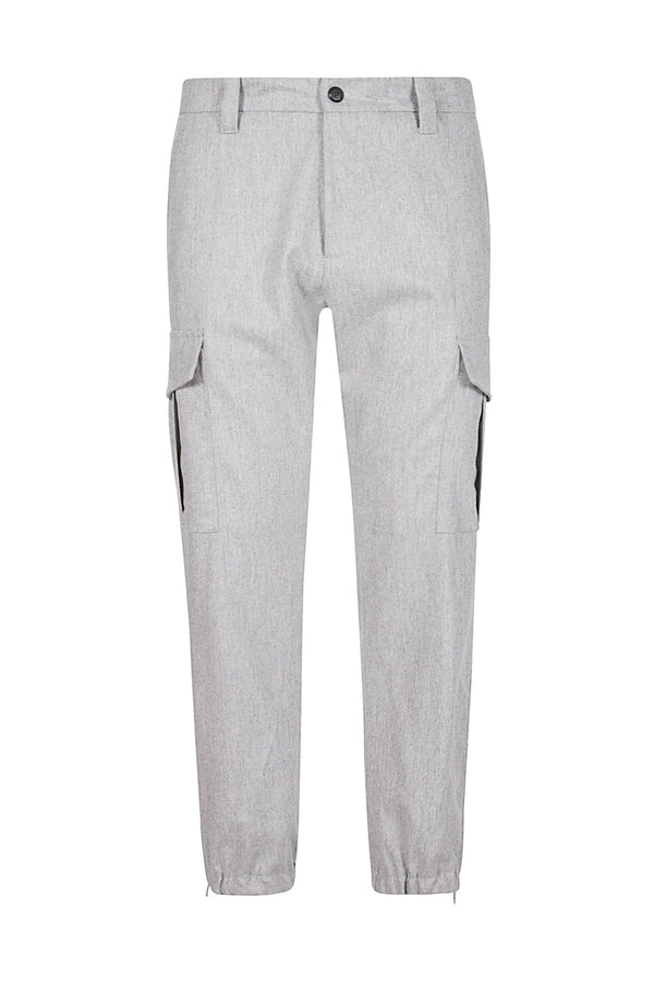 CASHMERE WOOL CARGO PANTS