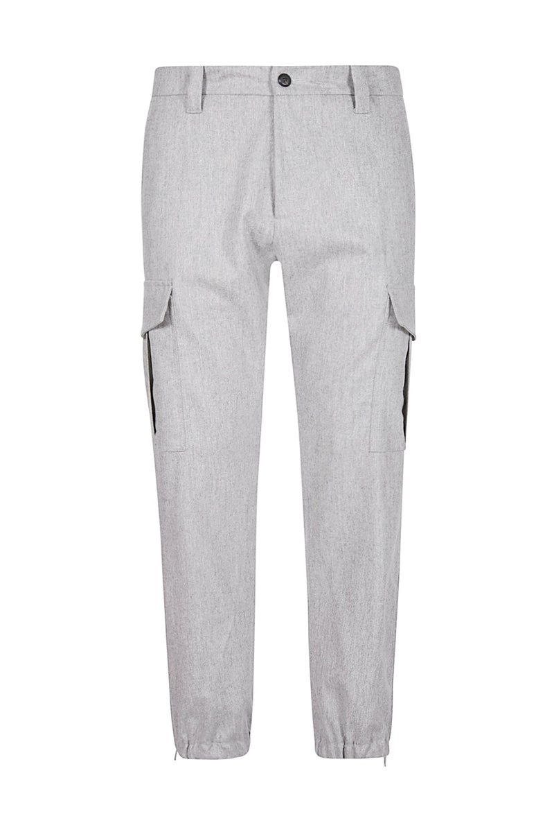 CASHMERE WOOL CARGO PANTS