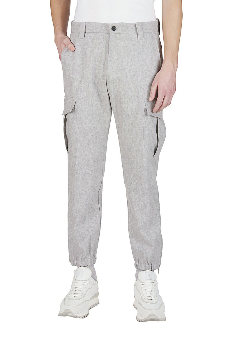 CASHMERE WOOL CARGO PANTS