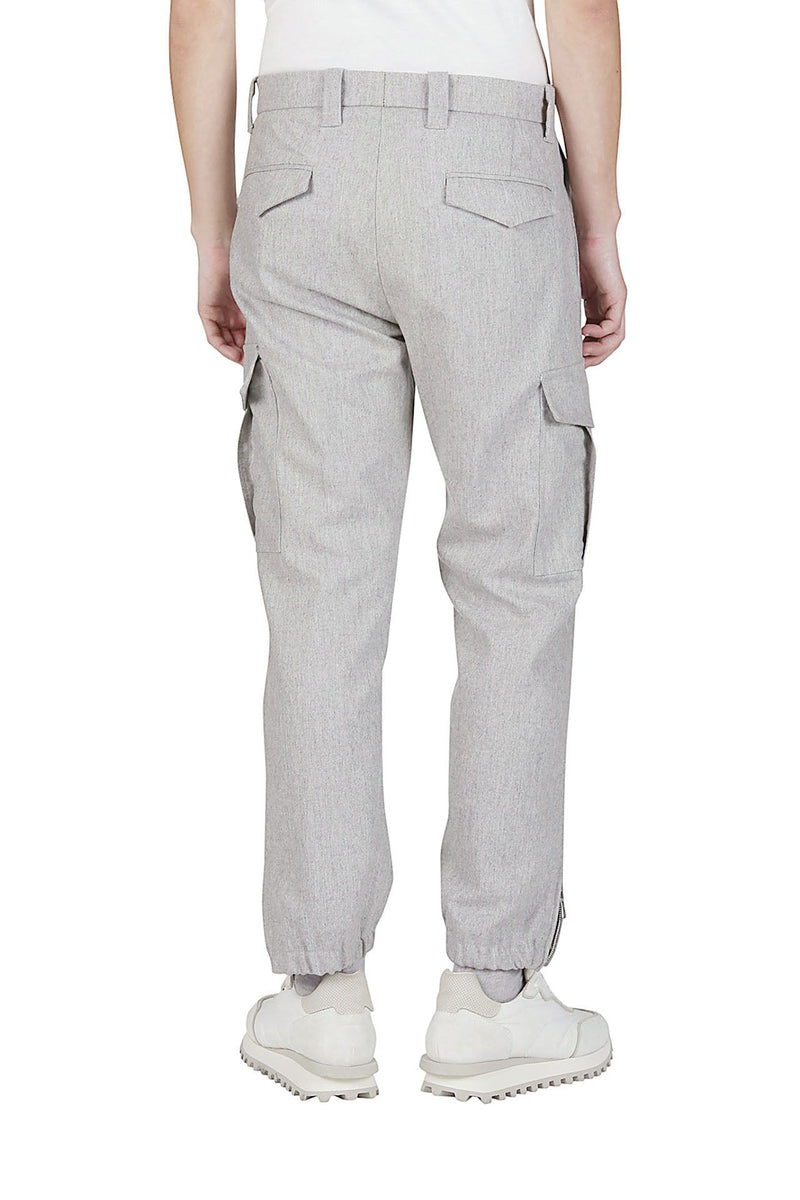 CASHMERE WOOL CARGO PANTS