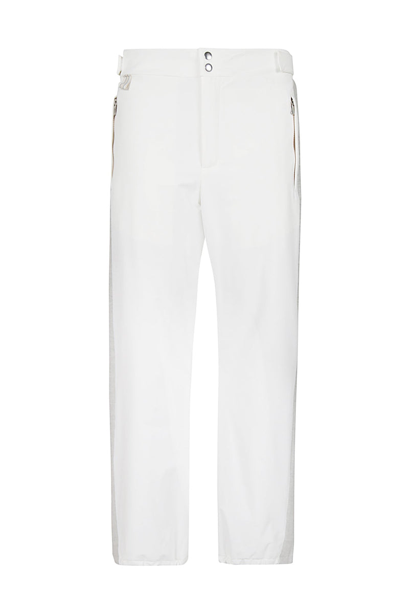 TECHNICAL FABRIC AND PLAIN WOOL TROUSERS