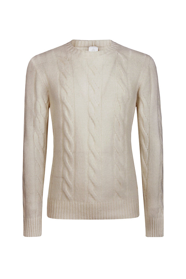 CREW-NECK SWEATER CASHMERE AND SILK