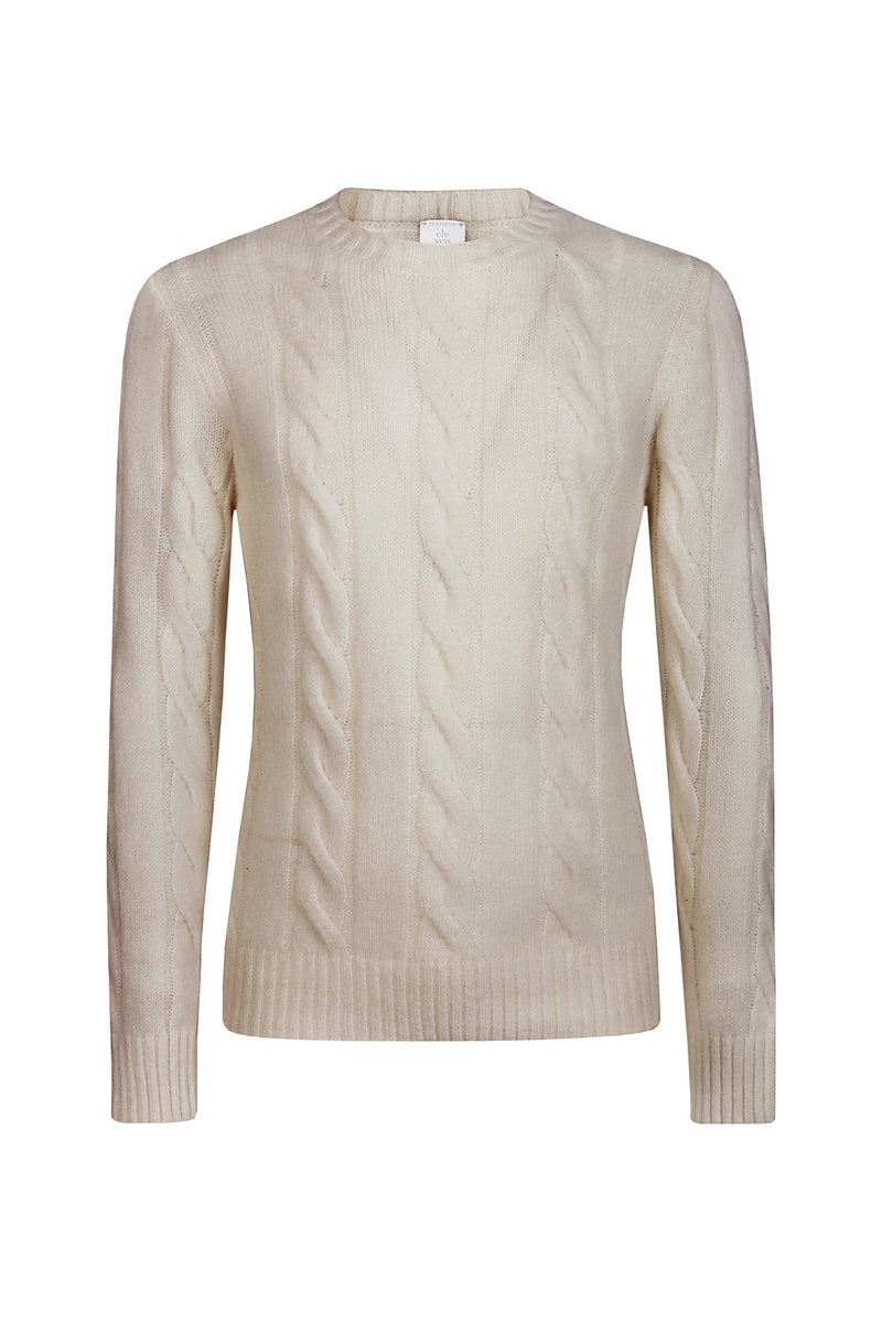 CREW-NECK SWEATER CASHMERE AND SILK