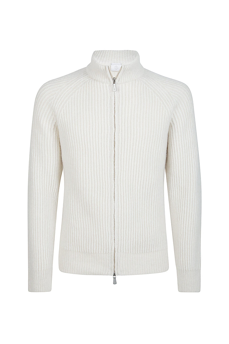 FULL ZIP CASHMERE SILK SWEATER