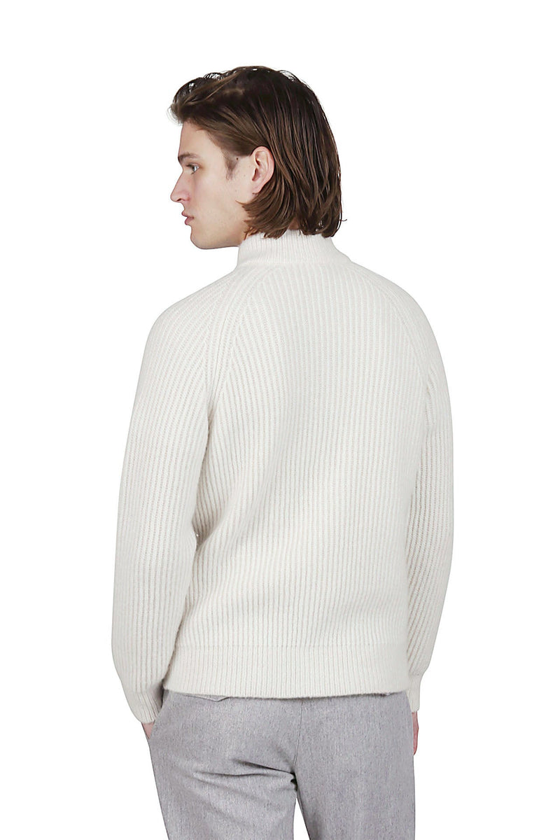 FULL ZIP CASHMERE SILK SWEATER