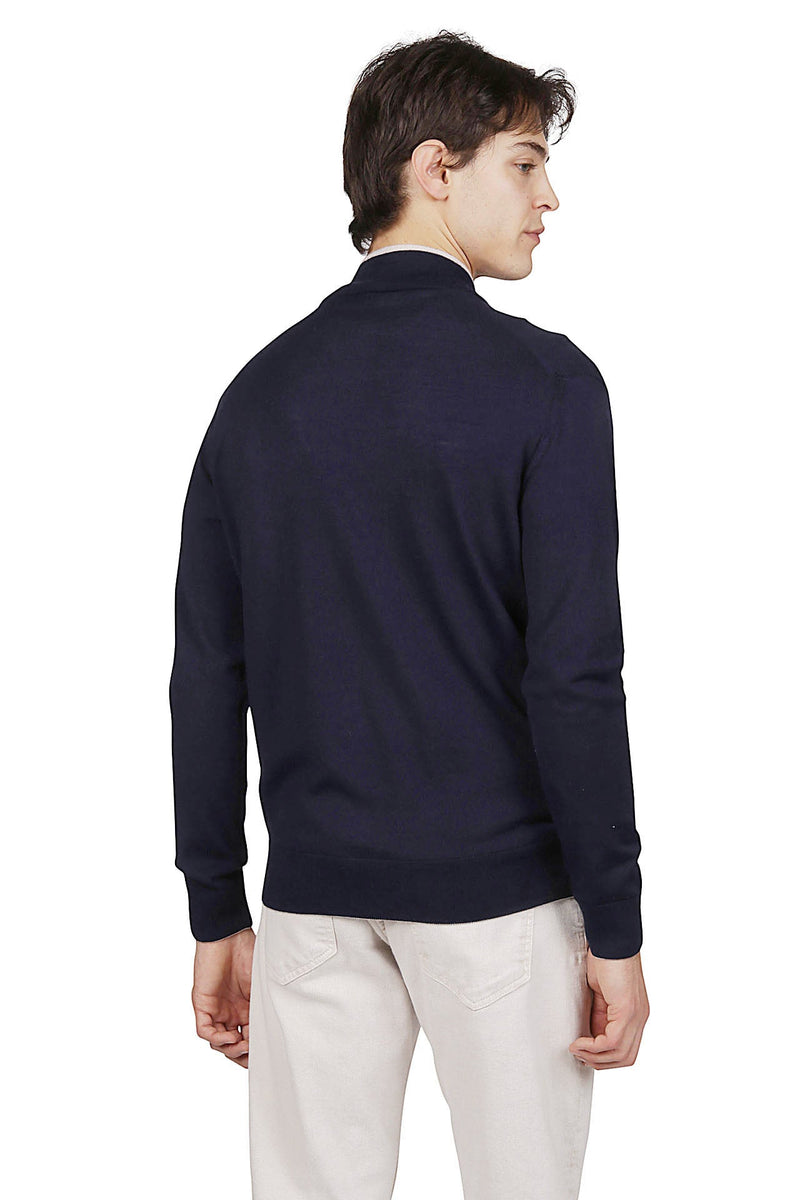 FULL ZIP MERINO SILK SWEATER