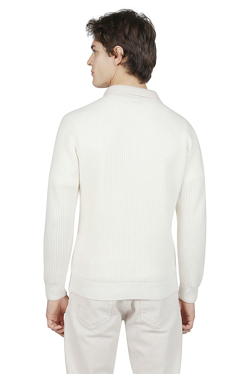 CASHMERE KNITTED POLO SWEATER