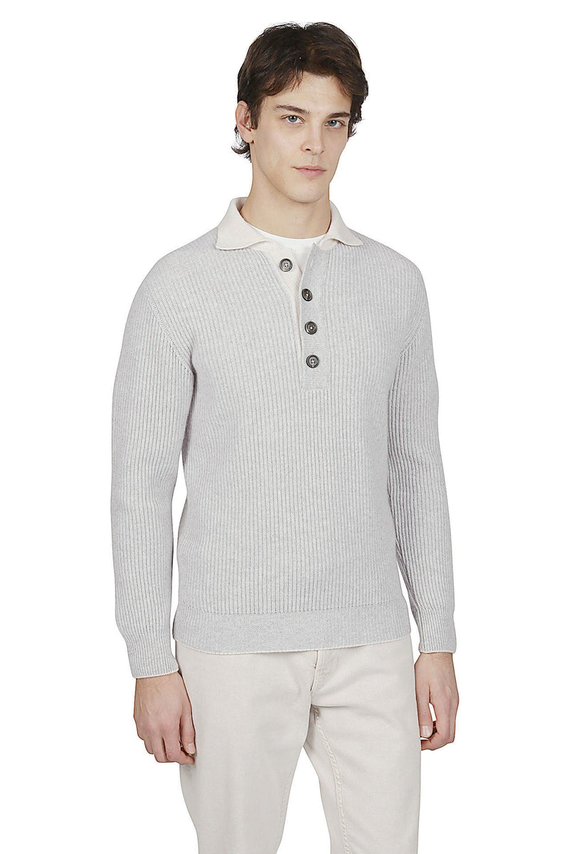 CASHMERE KNITTED POLO