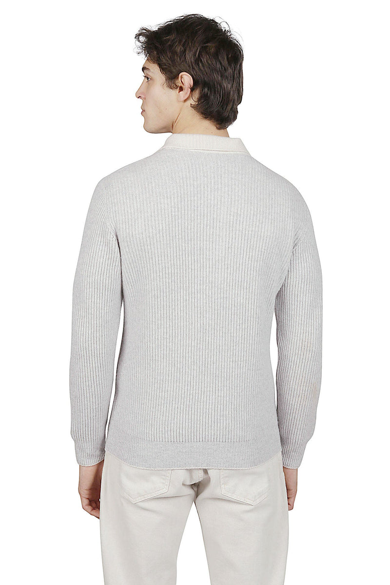 CASHMERE KNITTED POLO SWEATER