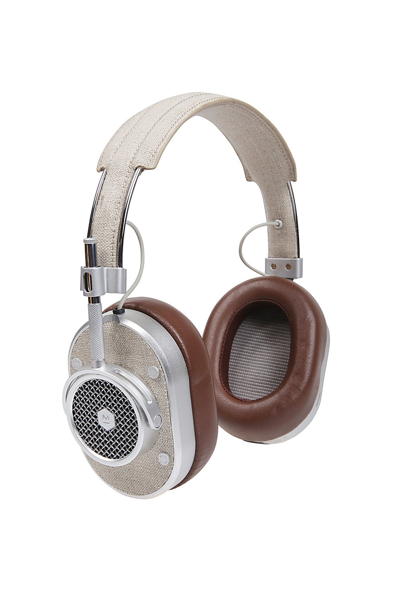 COTTON LINEN AND LEATHER HEADPHONES