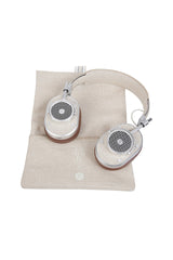 COTTON LINEN AND LEATHER HEADPHONES