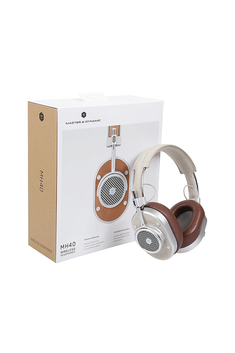 COTTON LINEN AND LEATHER HEADPHONES