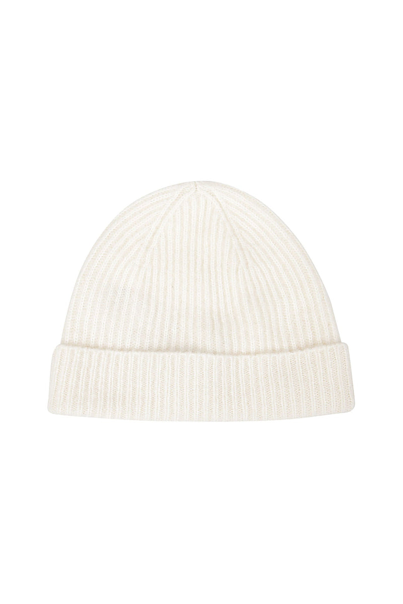 RIBBED BEANIE CASHMERE AND SILK