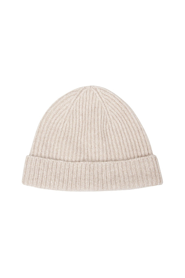 RIBBED BEANIE CASHMERE AND SILK