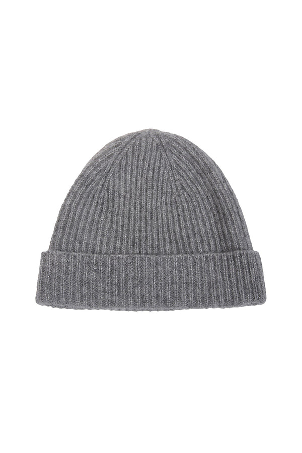 RIBBED BEANIE CASHMERE AND SILK