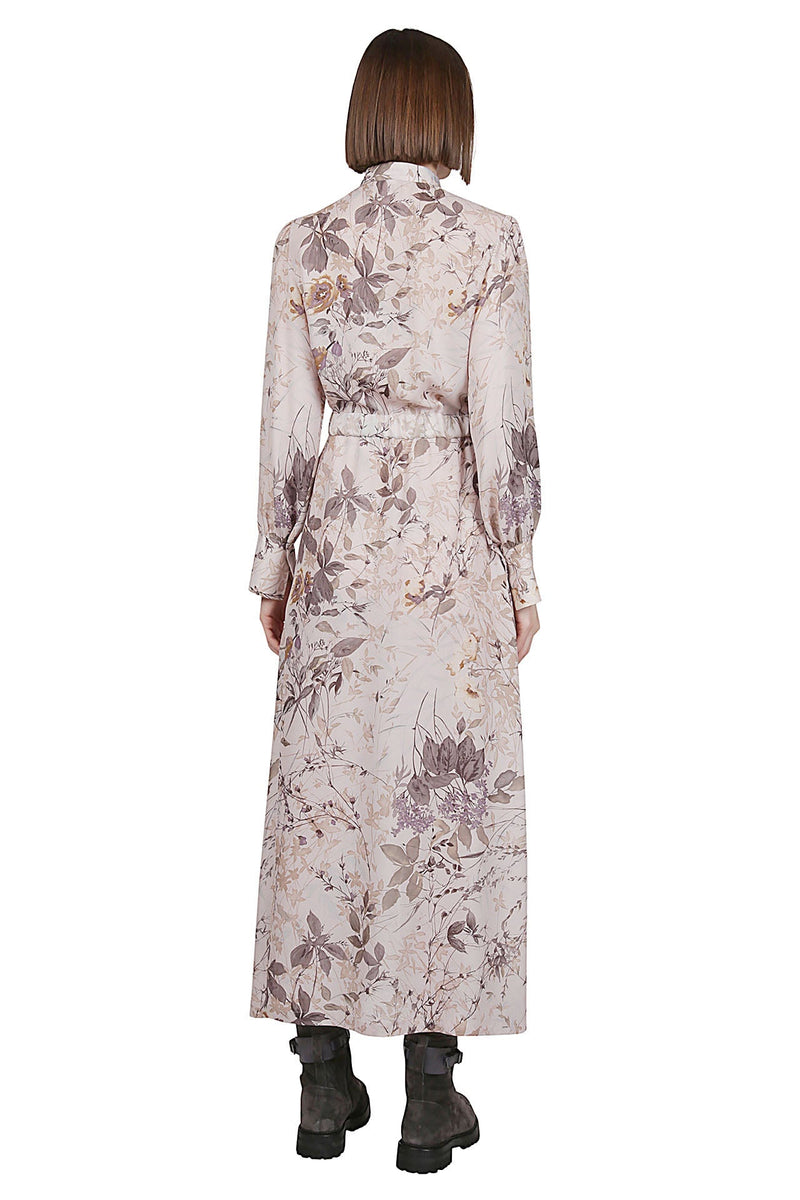 FLORAL PRINT SILK DRESS