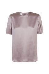 CREW NECK T-SHIRT SILK PLAIN