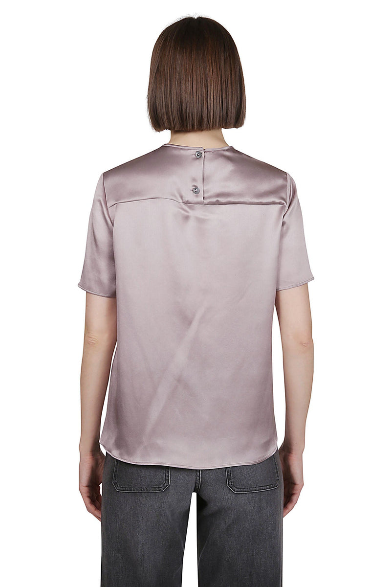 CREW NECK T-SHIRT SILK PLAIN