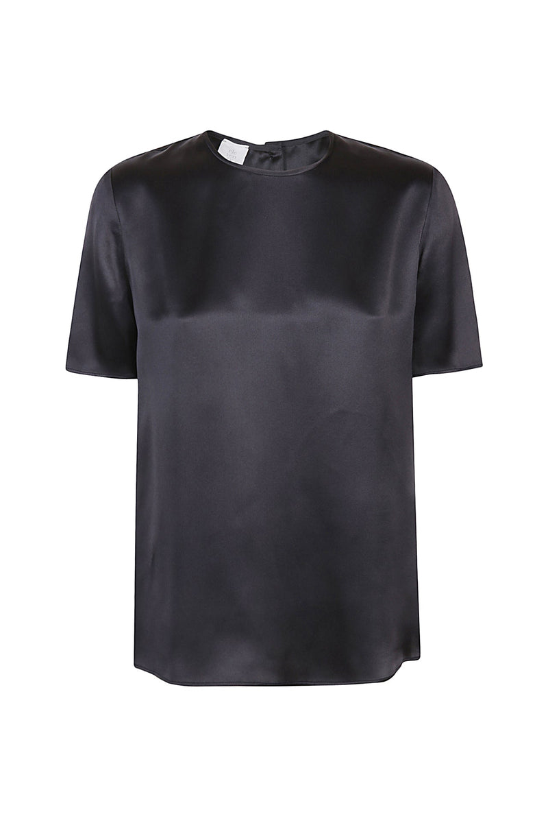 CREW NECK T-SHIRT SILK PLAIN