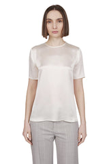 CREW NECK T-SHIRT SILK PLAIN