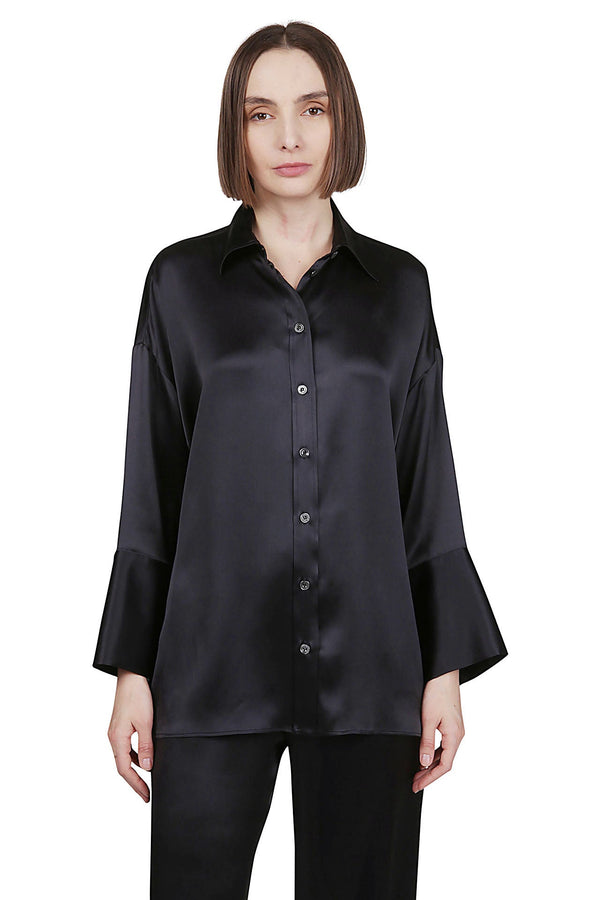 PLAIN SILK SHIRT