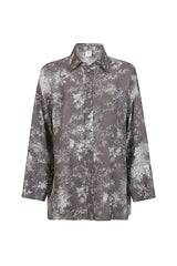 MICROFLOWER PRINTED SILK SHIRT