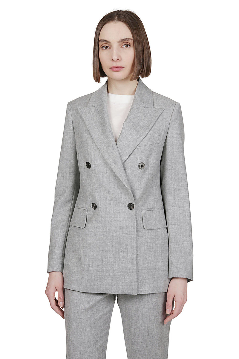 DOUBLE BREASTED JACKET WOOL POLYAMIDE LUREX