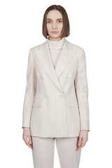 DOUBLE BREASTED JACKET WOOL POLYAMIDE LUREX