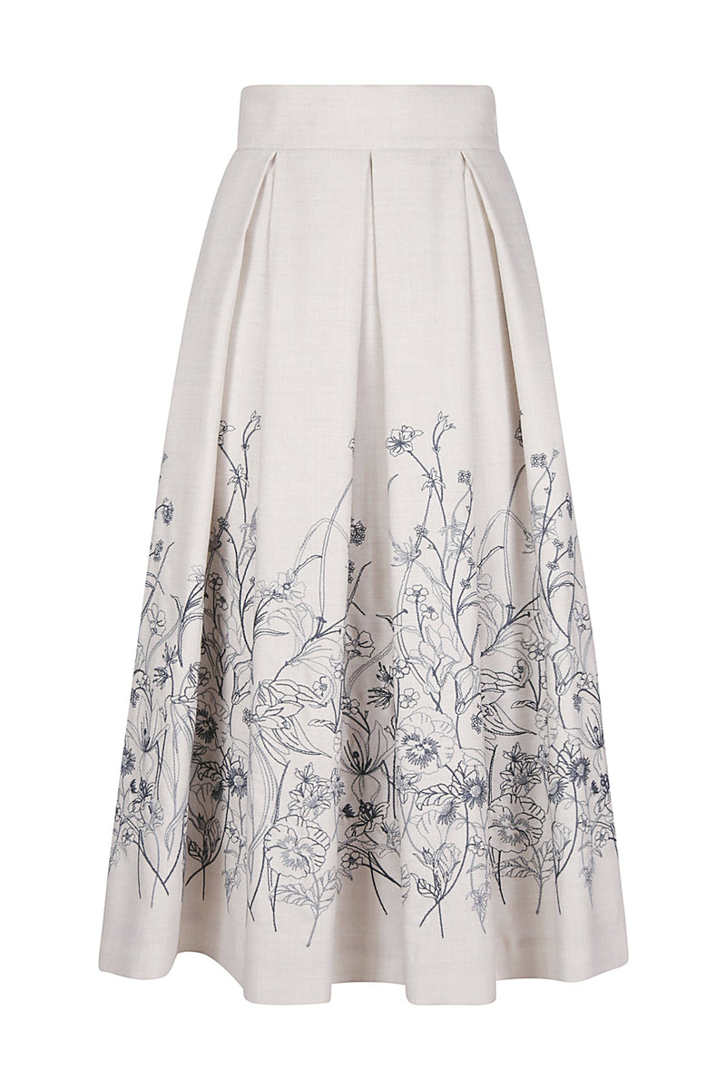 EMBROIDERED FULL-LENGHT SKIRT