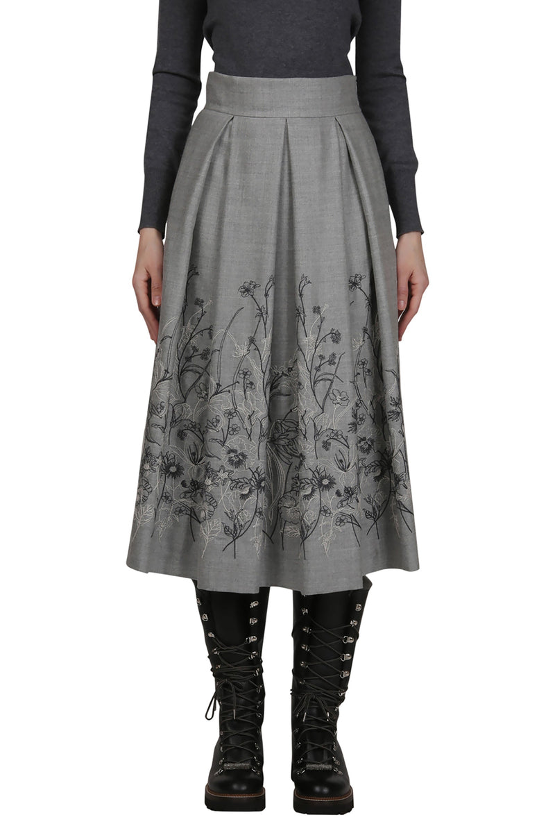 EMBROIDERED FULL-LENGHT SKIRT