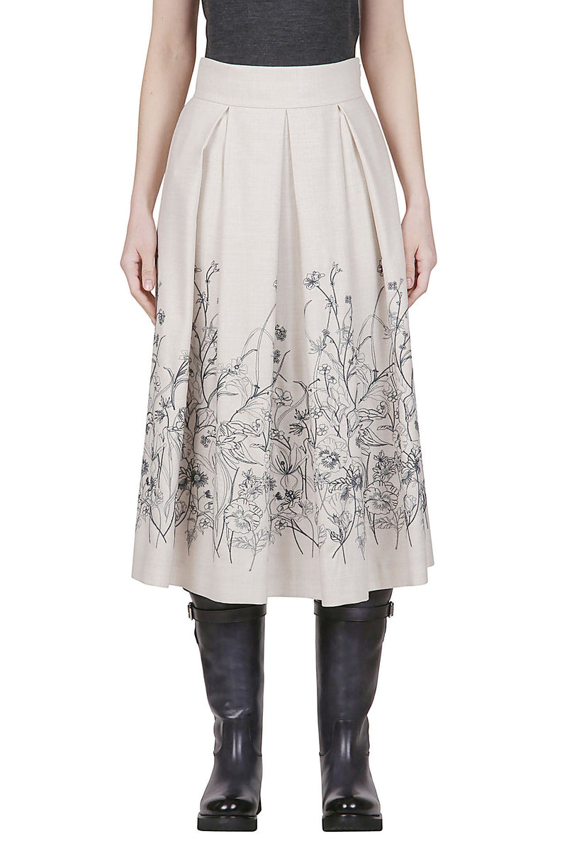 EMBROIDERED FULL-LENGHT SKIRT