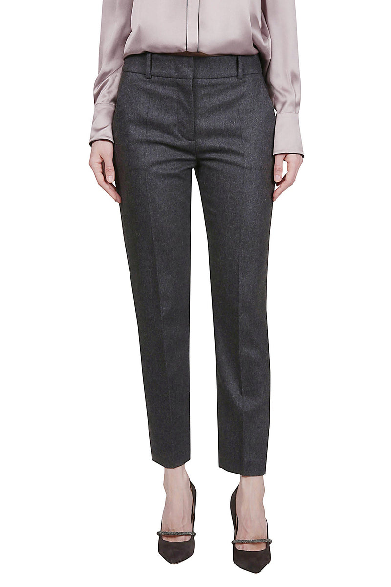 SLIM PANTS WOOL CASHMERE ELASTANE PLAIN