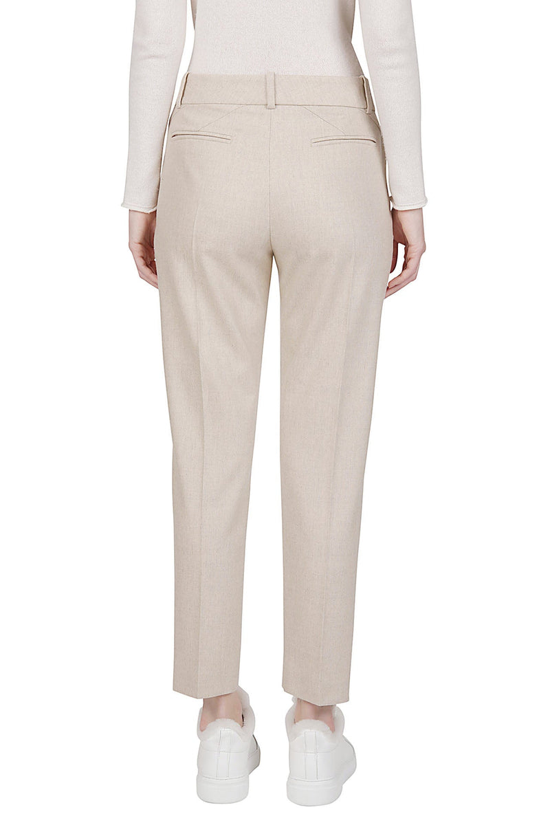 SLIM PANTS WOOL CASHMERE ELASTANE PLAIN