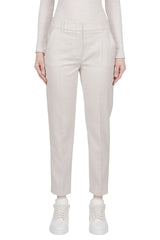 SLIM WOOL POLYAMIDE LUREX PANTS