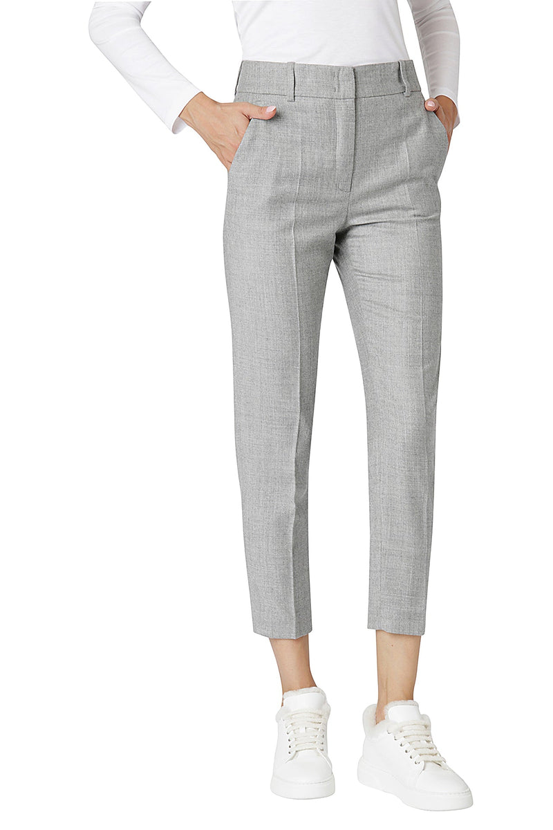 SLIM WOOL POLYAMIDE LUREX PANTS