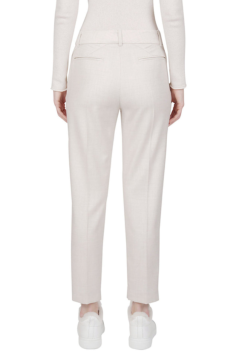 SLIM WOOL POLYAMIDE LUREX PANTS