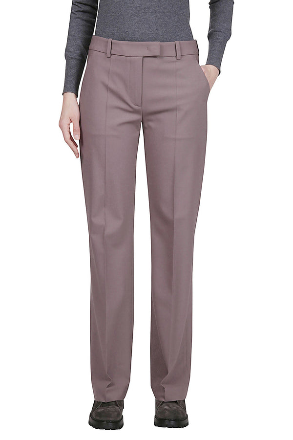 WOOL ELASTANE PLAIN PANTS