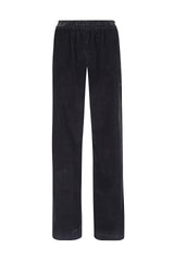 STRIPED COTTON VELVET TROUSERS