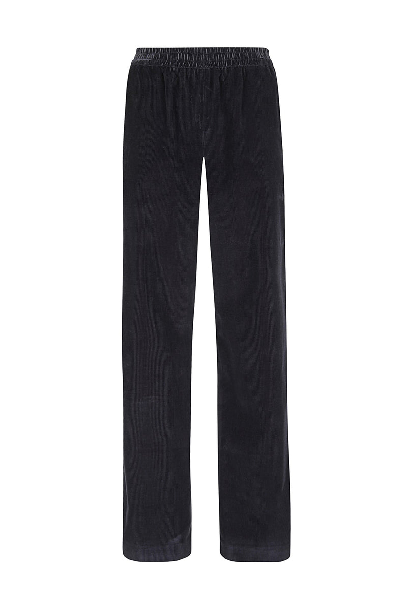 STRIPED COTTON VELVET TROUSERS