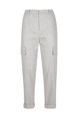 WOOL CASHMERE ELASTANE PLAIN PANTS